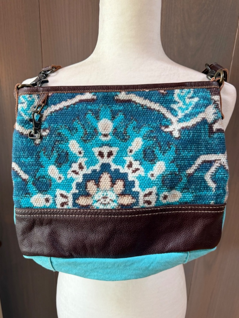 MYRA Crossbody Canvas & Textile Bag - Picture 4 of 8